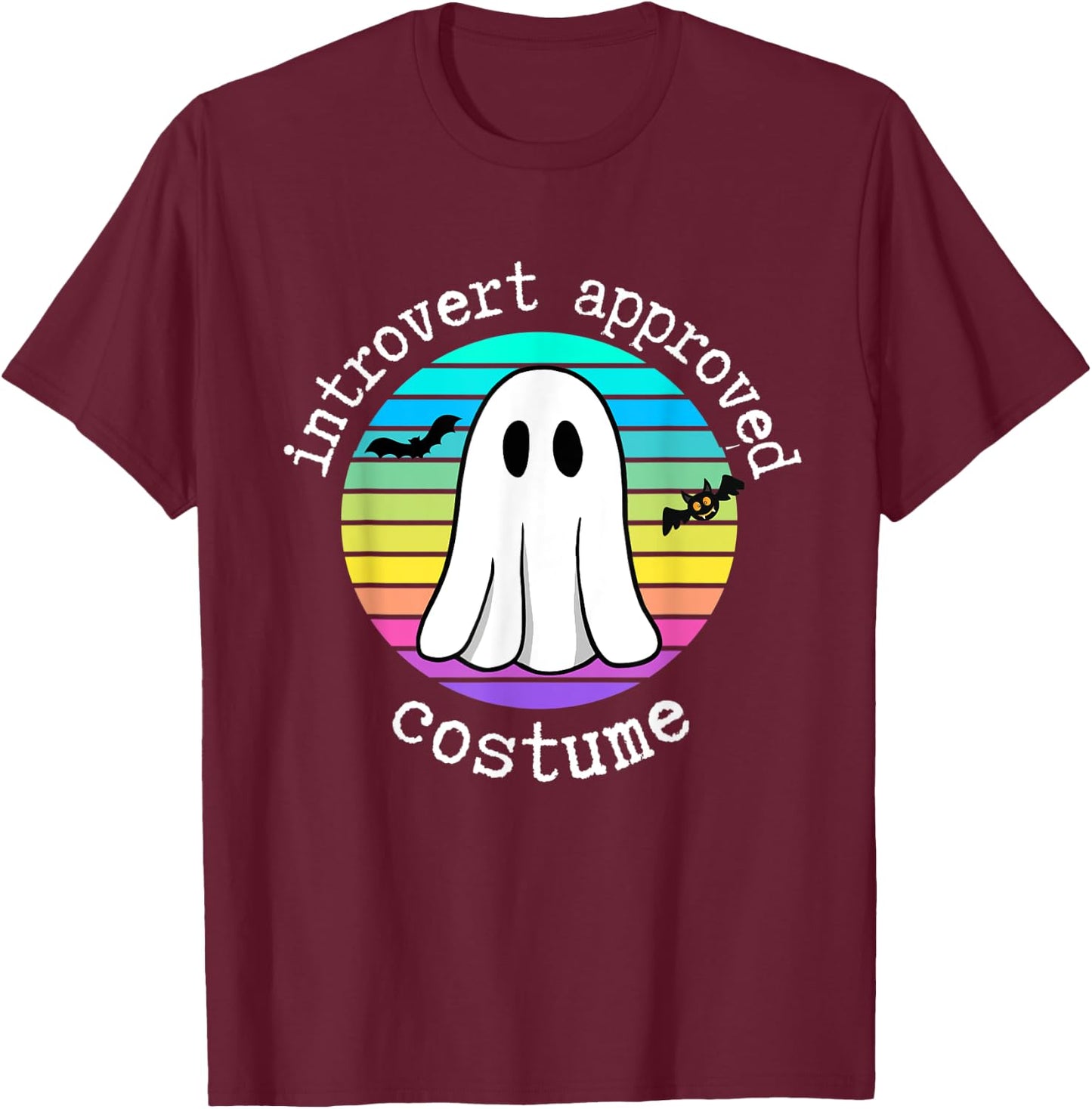 Introvert Approved Costume Funny Halloween Costume for Shy T-Shirt - T-Shirt | Maroon
