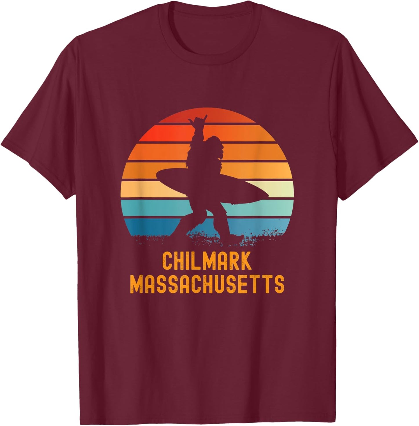 Chilmark - Massachusetts Sasquatch Souvenir T-Shirt - T-Shirt | Maroon