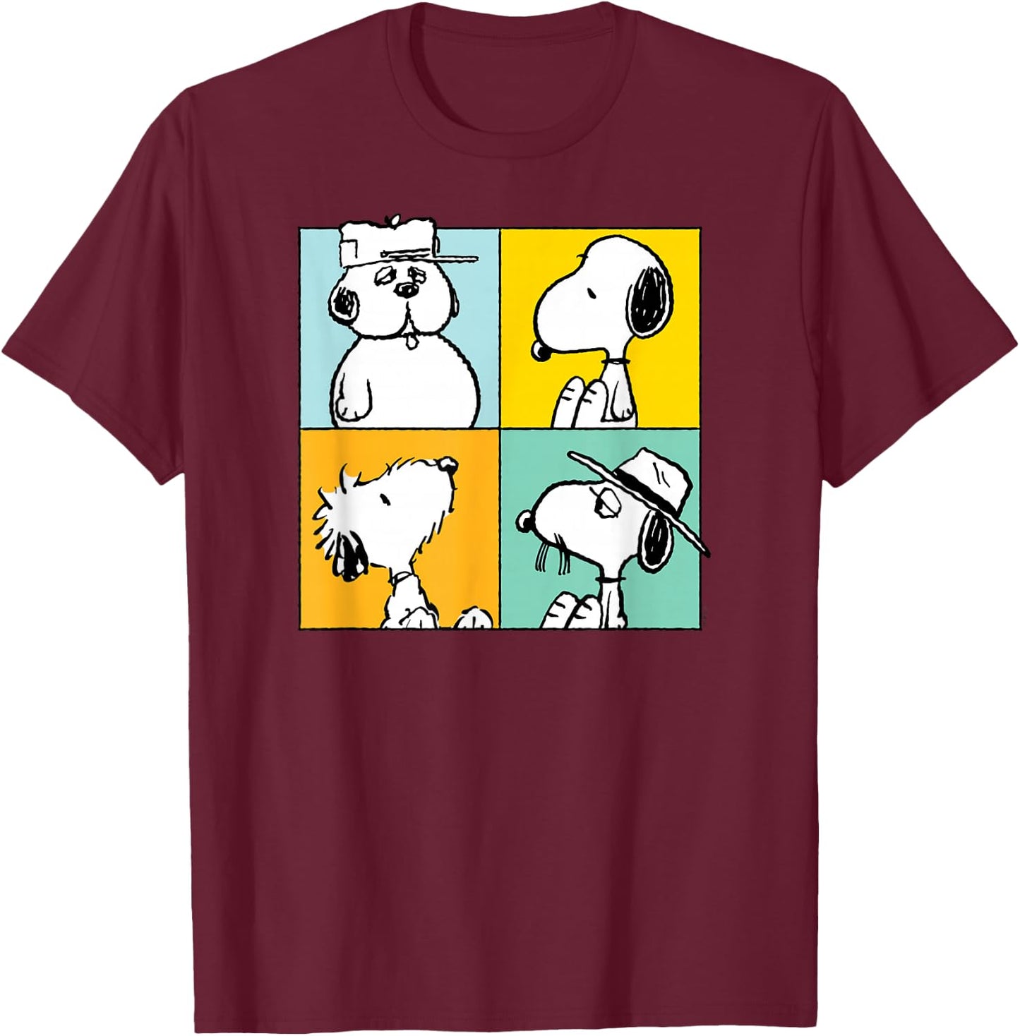 Peanuts Snoopy Siblings T-Shirt - T-Shirt | Maroon