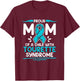 Teal Ribbon Mom Of A Child With Tourette Syndrome Awareness T-Shirt - T-Shirt | Maroon