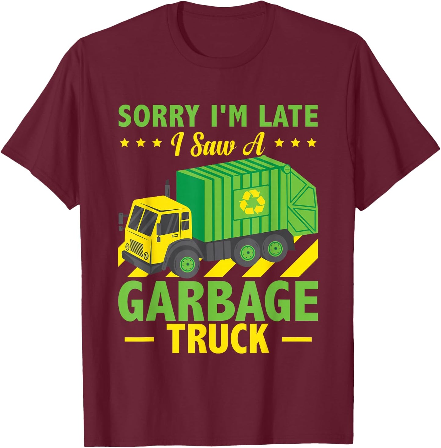 Trash Trucks Recycle Garbage Truck T-Shirt - T-Shirt | Maroon