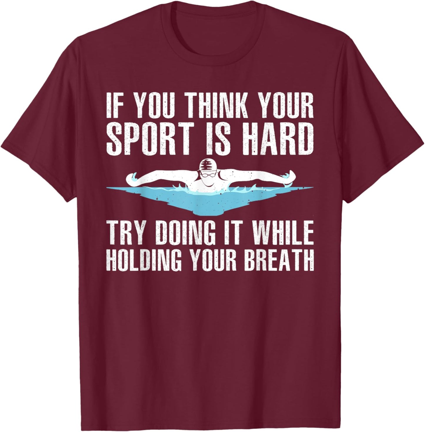 Funny Swimming Art Women Swimmer Swim Coach Training T-Shirt - T-Shirt | Maroon