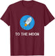 Stellar to the Moon Blue Vintage Distressed Crypto Trader T-Shirt - T-Shirt | Maroon