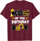 Mom of The Birthday Boy Shirt Construction Truck Digger T-Shirt - T-Shirt | Maroon