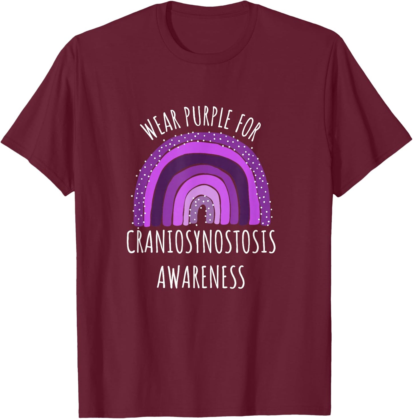Wear Purple For Craniosynostosis Awareness Month T-Shirt - T-Shirt | Maroon