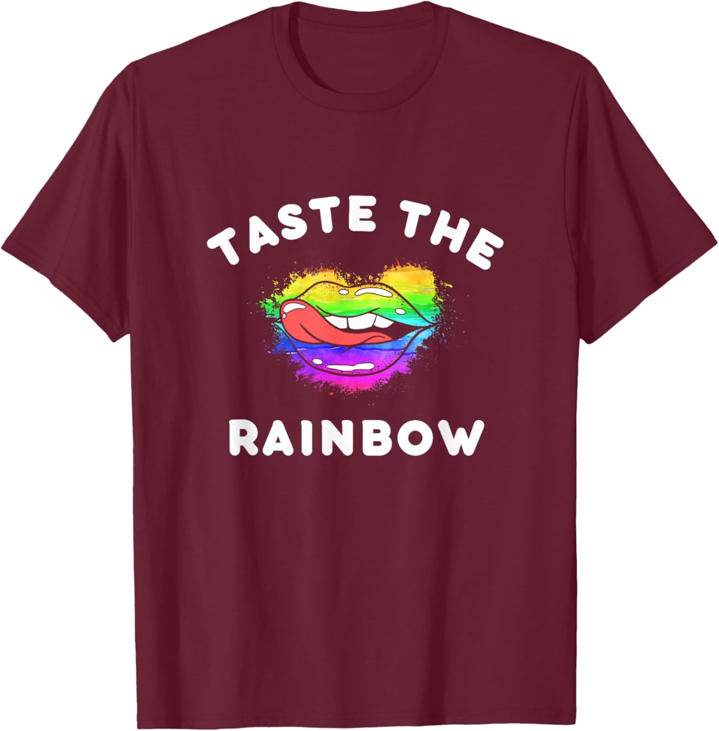 Taste The Rainbow T-Shirt - T-Shirt | Maroon