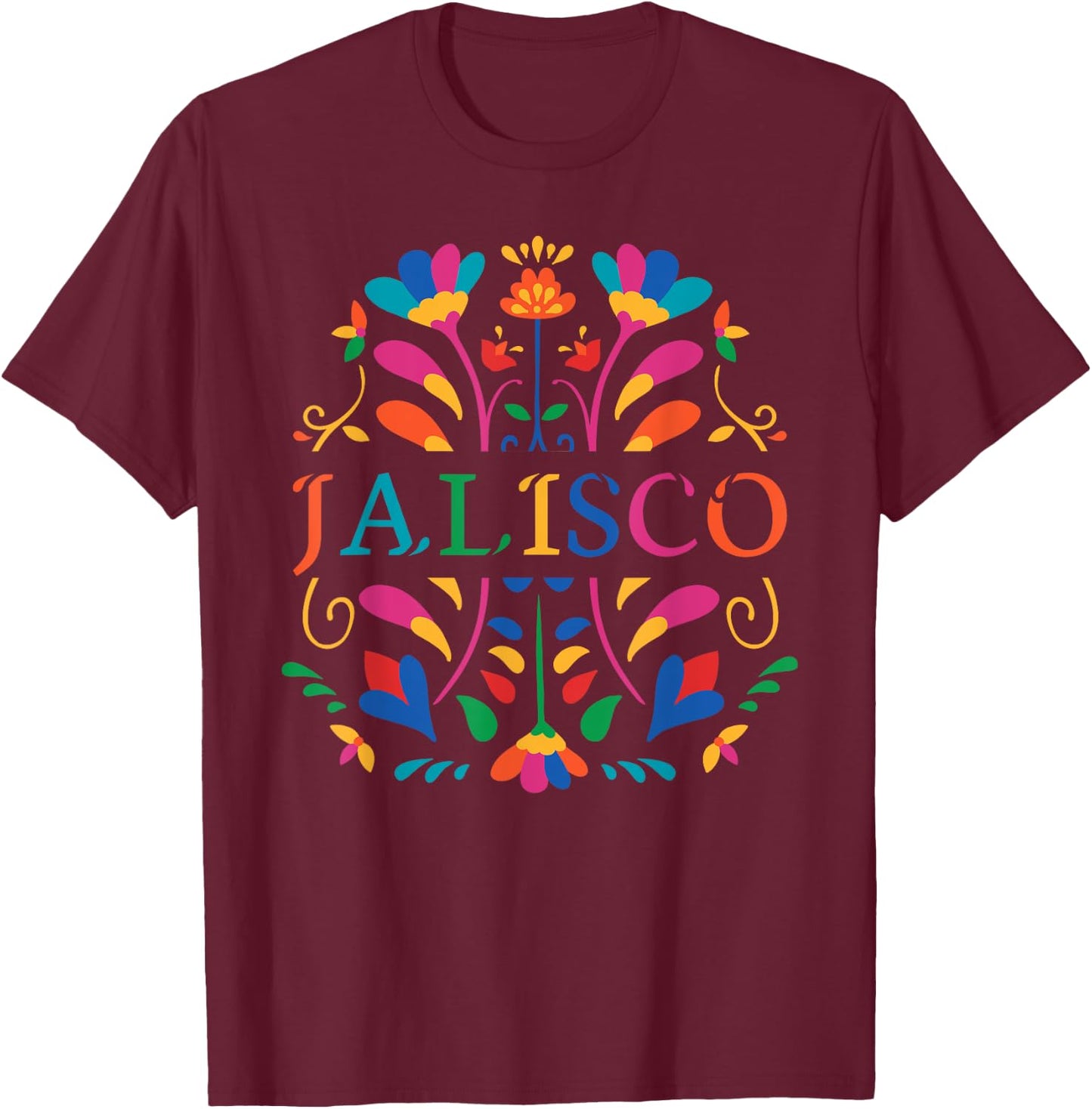 Jalisco Shirt, Estado de Jalisco, Jalisco Otomi Mexico T-Shirt - T-Shirt | Maroon