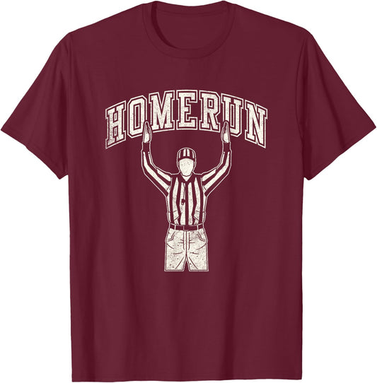 Funny Homerun Baseball and Football Mash Up gifts T-Shirt - T-Shirt | Maroon