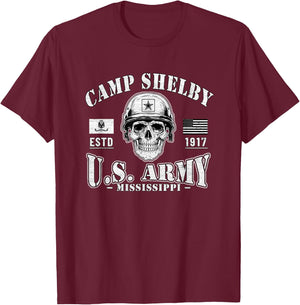 Camp Shelby Mississippi Military Base Gifts T-Shirt - T-Shirt | Maroon