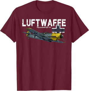 German Warbird I Messerschmitt BF-109 I WW2 Airplanes T-Shirt - T-Shirt | Maroon