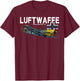 German Warbird I Messerschmitt BF-109 I WW2 Airplanes T-Shirt - T-Shirt | Maroon