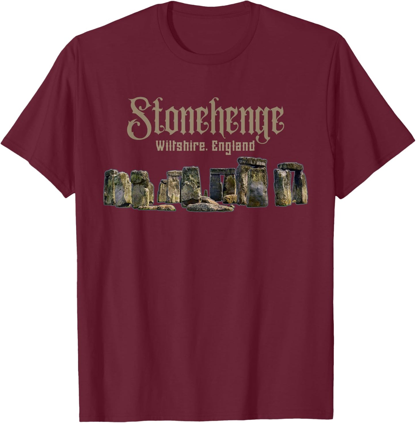 Stonehenge England Souvenir Stonehenge T-Shirt - T-Shirt | Maroon