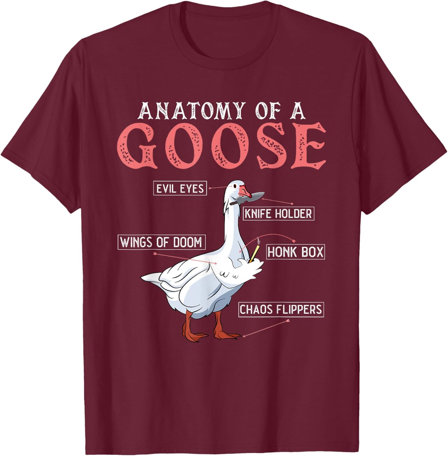 Goose Meme Geese Meme from Goose University Honk T-Shirt - T-Shirt | Maroon