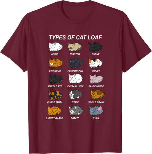 Cat Loaf Kitten Lover Funny Bread Baker Pastry Chef T-Shirt - T-Shirt | Maroon
