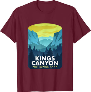 Kings Canyon National Park T-Shirt - T-Shirt | Maroon