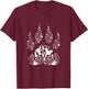 Viking Wolf Paw Raven Warrior Mythology Scandinavian Norway T-Shirt - T-Shirt | Maroon