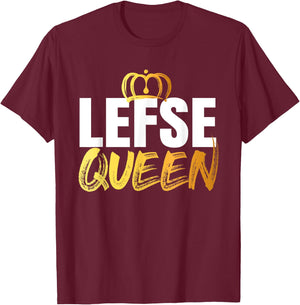 Lefse Queen T-Shirt - T-Shirt | Maroon