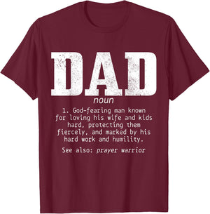 Christian Dad Religious Faith Bible Verse Father's Day T-Shirt - T-Shirt | Maroon