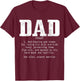 Christian Dad Religious Faith Bible Verse Father's Day T-Shirt - T-Shirt | Maroon
