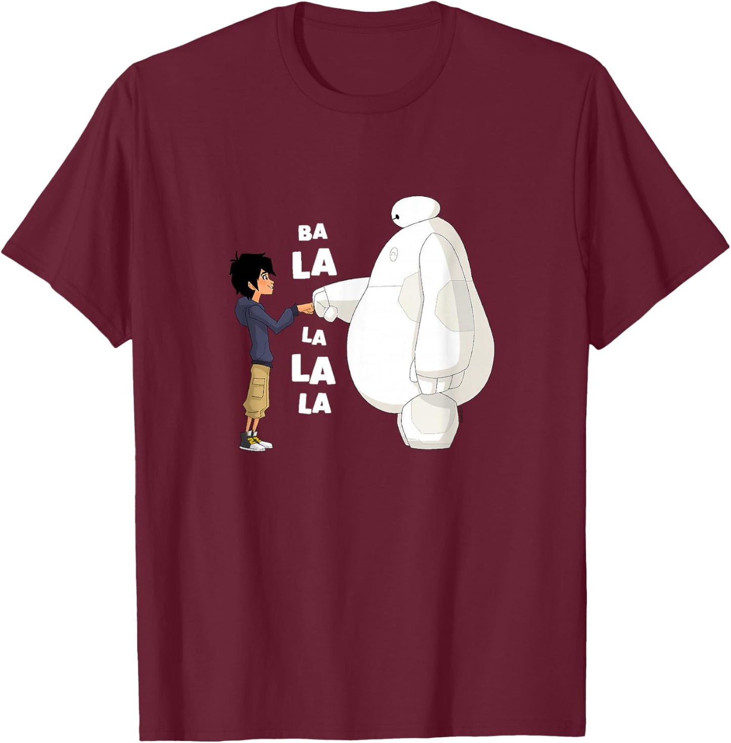 Big Hero 6 - Fist Bump Ba La La La La T-Shirt - T-Shirt | Maroon