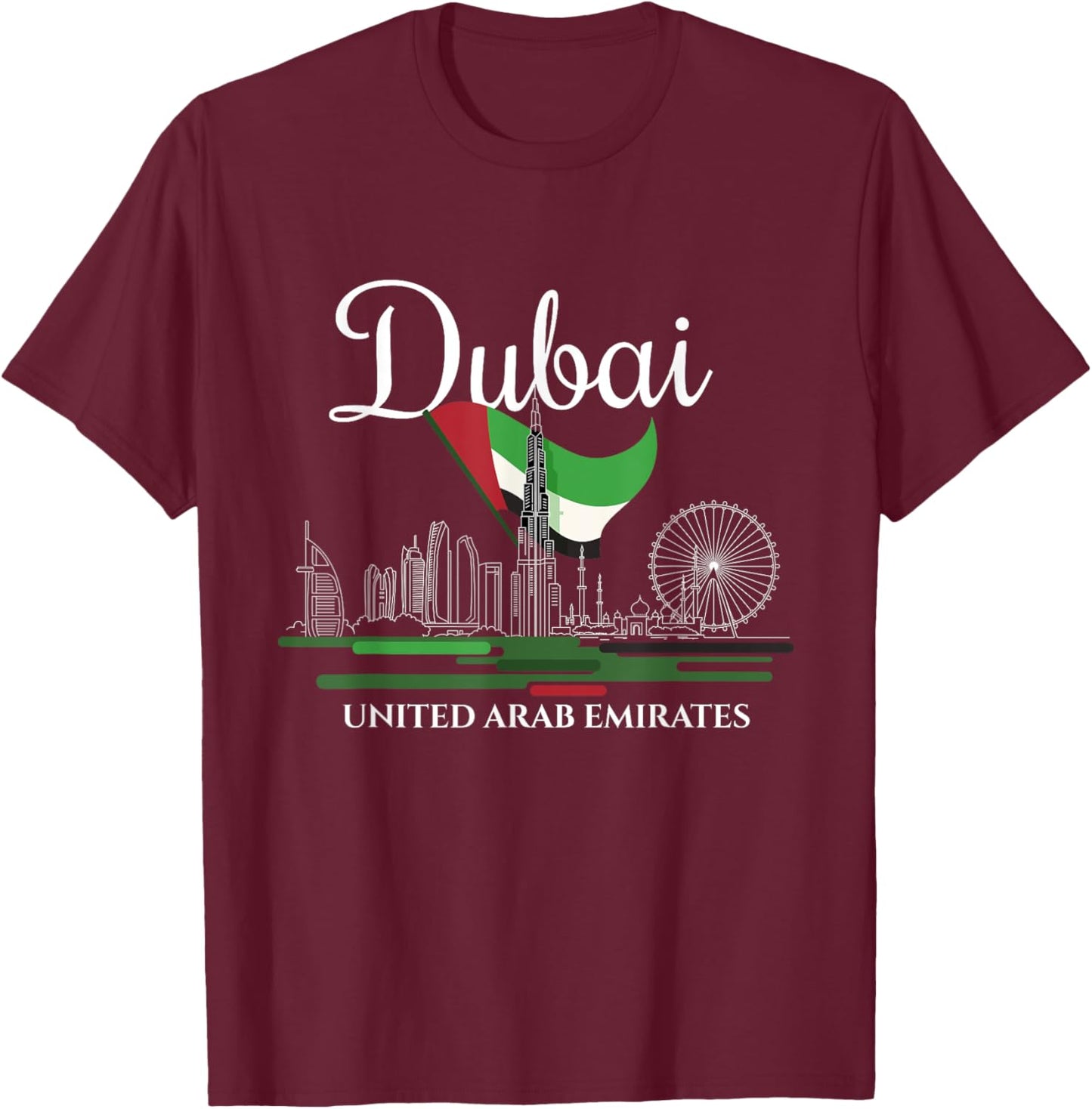 Dubai United Arab Emirates UEA quotes and designs T-Shirt - T-Shirt | Maroon