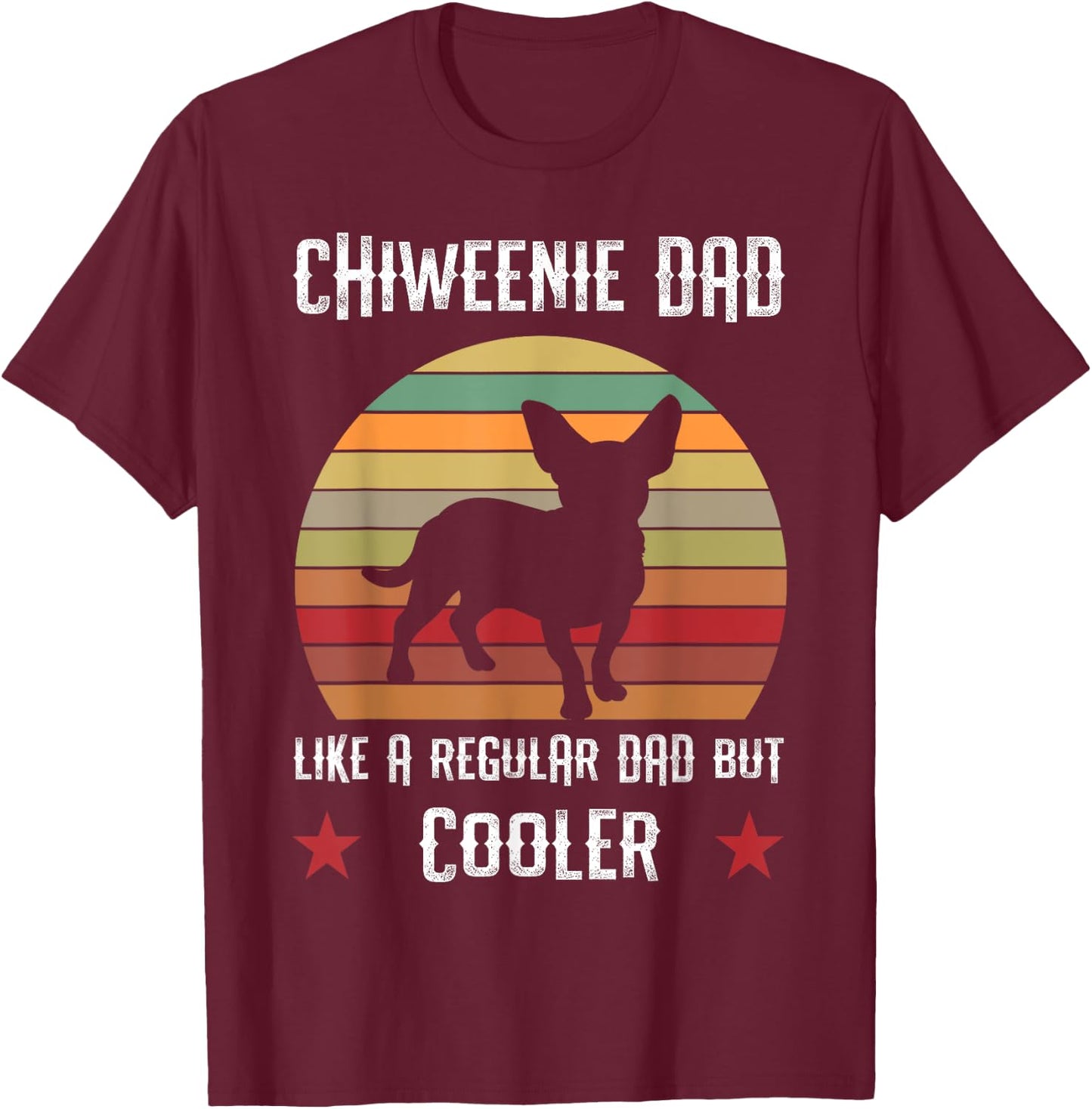 Chiweenie Hybrid Dog Dad Retro Vintage Trainer Father's Day Men Women Kids T-Shirt - T-Shirt | Maroon