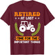 Retired farmer farm pensioner tractor Retirement T-Shirt - T-Shirt | Maroon