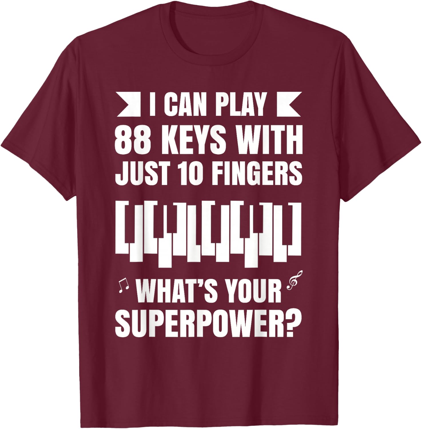 Piano Jazz Music Keyboard Composer Piano Player T-Shirt - T-Shirt | Maroon