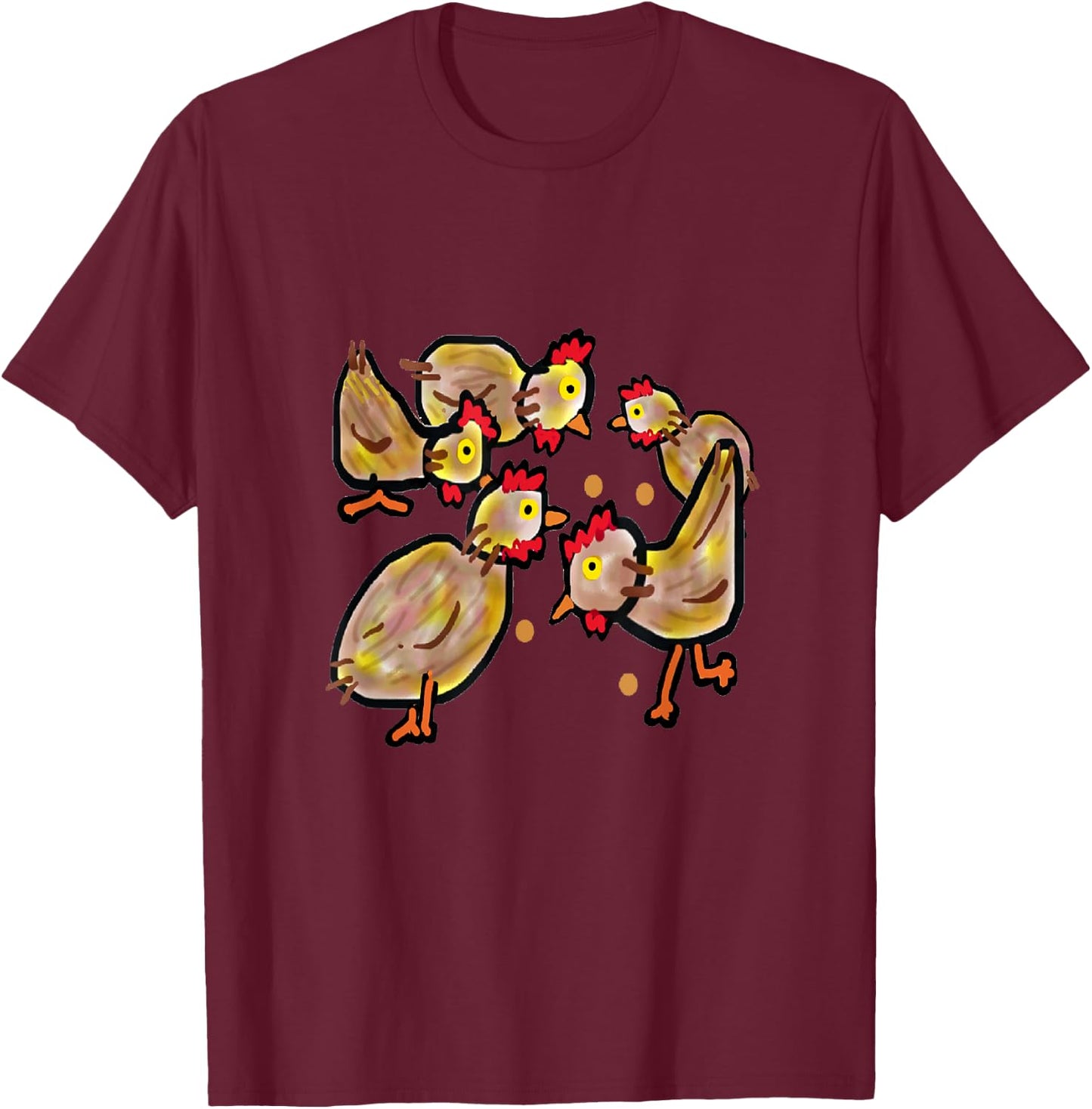 Chickens T-Shirt - T-Shirt | Maroon