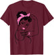Breast Cancer Support Squad Rosie Riveter Pink Ribbon Women T-Shirt - T-Shirt | Maroon