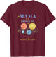Mama Mom 1st Birthday First Trip Around The Sun Space Bday T-Shirt - T-Shirt | Maroon