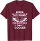 Biker Grandma Motorcycle Vintage Grandmother Motorbike T-Shirt - T-Shirt | Maroon