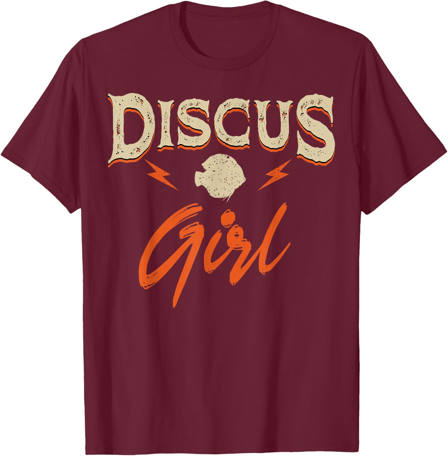 Discus Fish Girl Fishkeeper Breeder Aquarist Ichthyologist T-Shirt - T-Shirt | Maroon