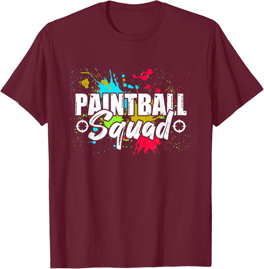 Paintball Player Splatter Paintball Gamer Saying T-Shirt - T-Shirt | Maroon