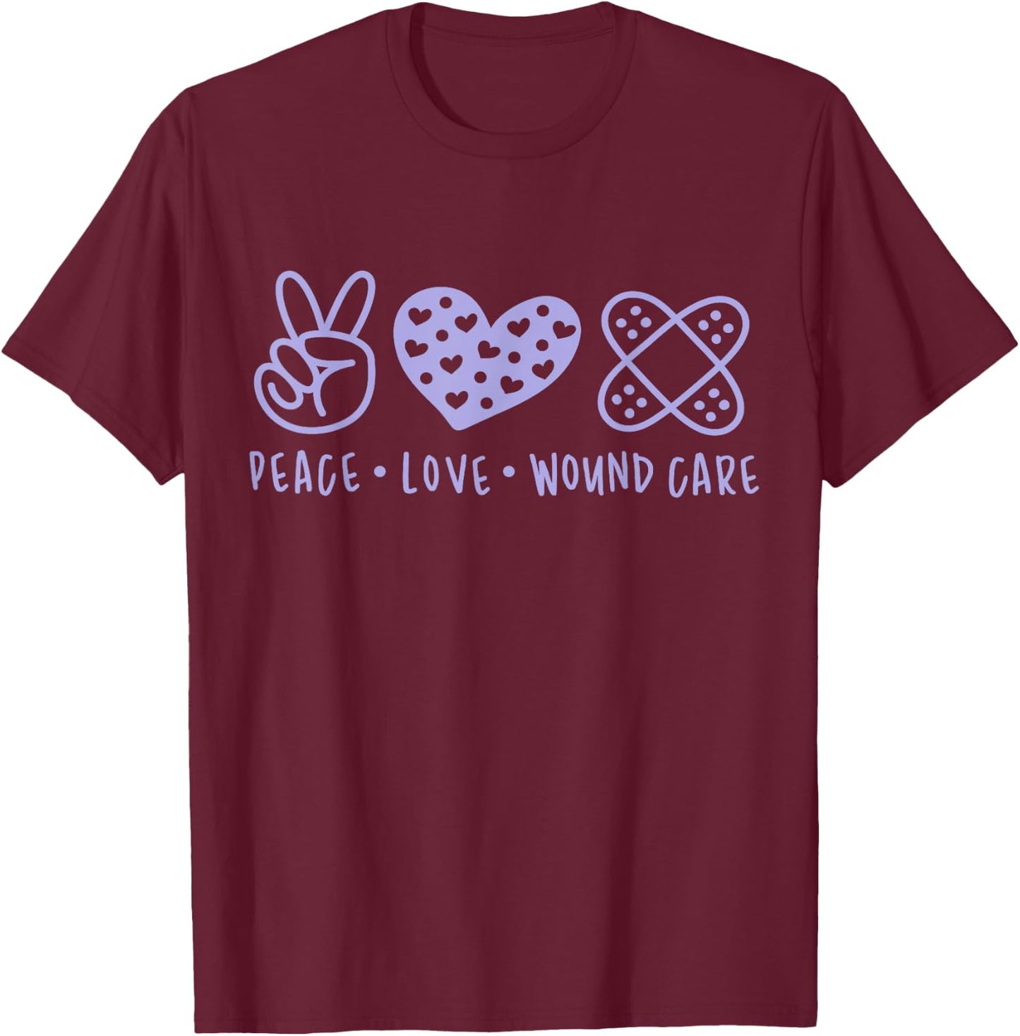 Medical Assistant Wound Care Nurse Surgical Tech Crew Purple T-Shirt - T-Shirt | Maroon