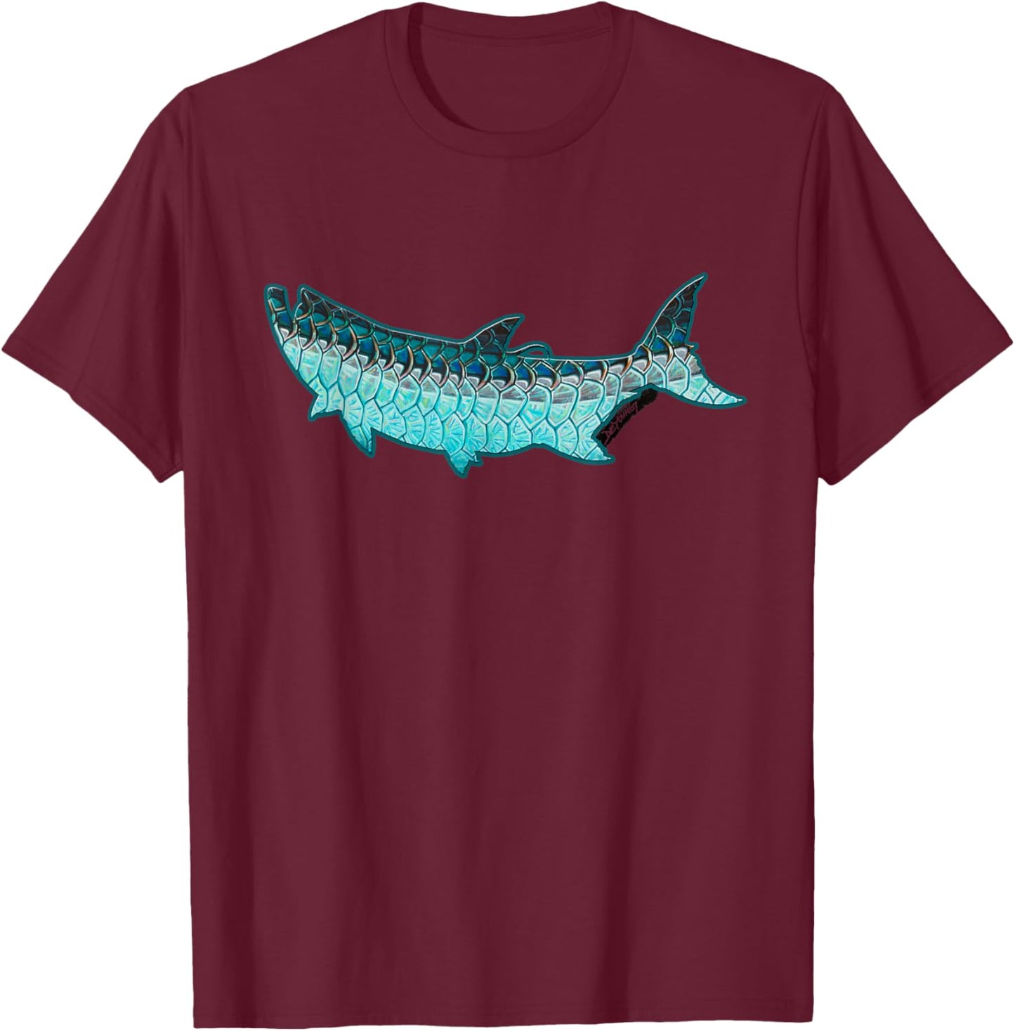 Tarpon Flank Derek DeYoung Novelty Fishing Gift T-Shirt - T-Shirt | Maroon