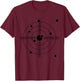 (Image on Back, Plain Front) Target with Shot Holes T-Shirt - T-Shirt | Maroon