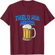 Thelo Mia Mpira, Funny Greek Beer Drinking Saying T-Shirt - T-Shirt | Maroon