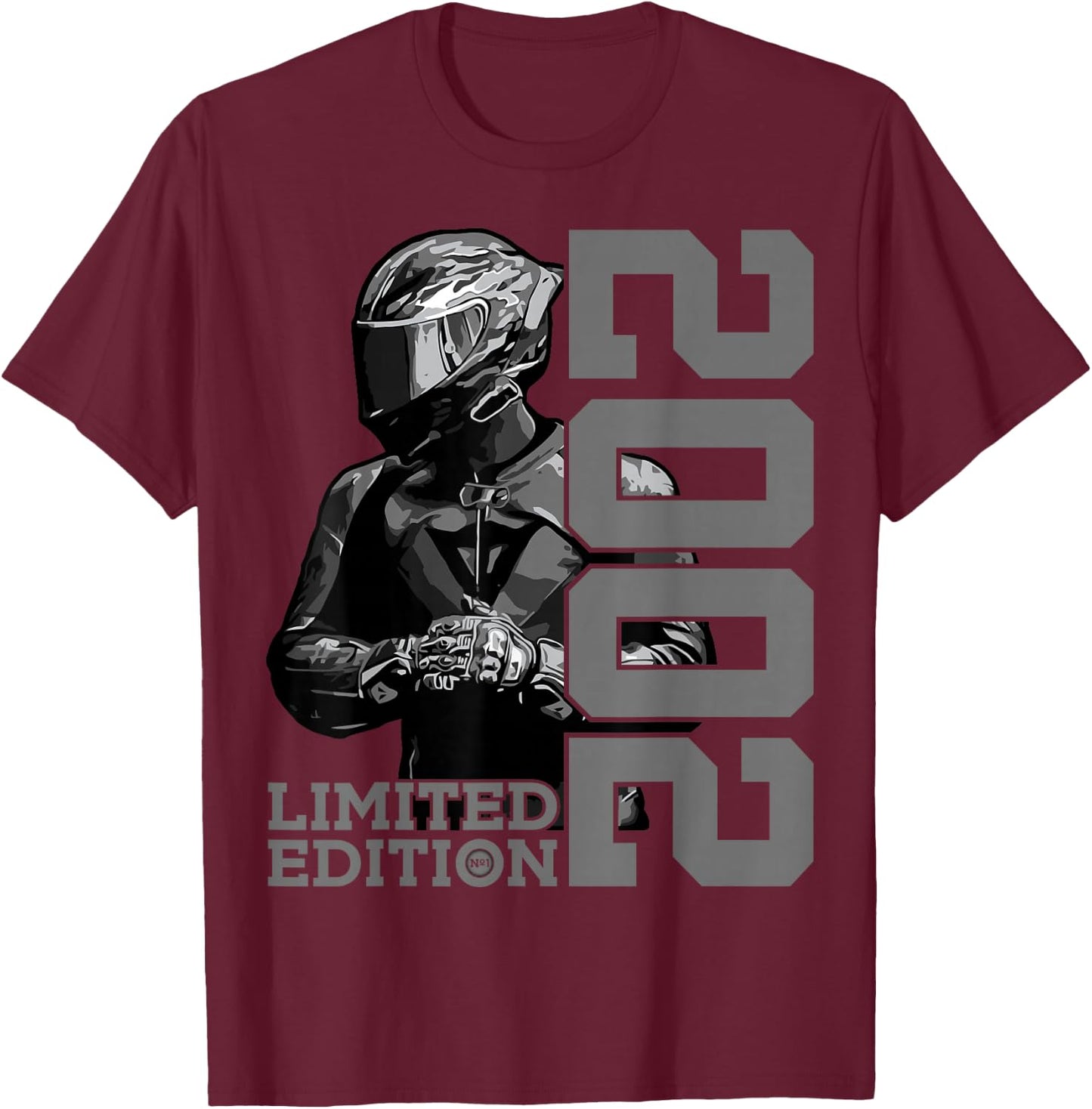 Limited Edition 2002 BIKER MOTORCYCLE 23rd BIRTHDAY T-Shirt - T-Shirt | Maroon