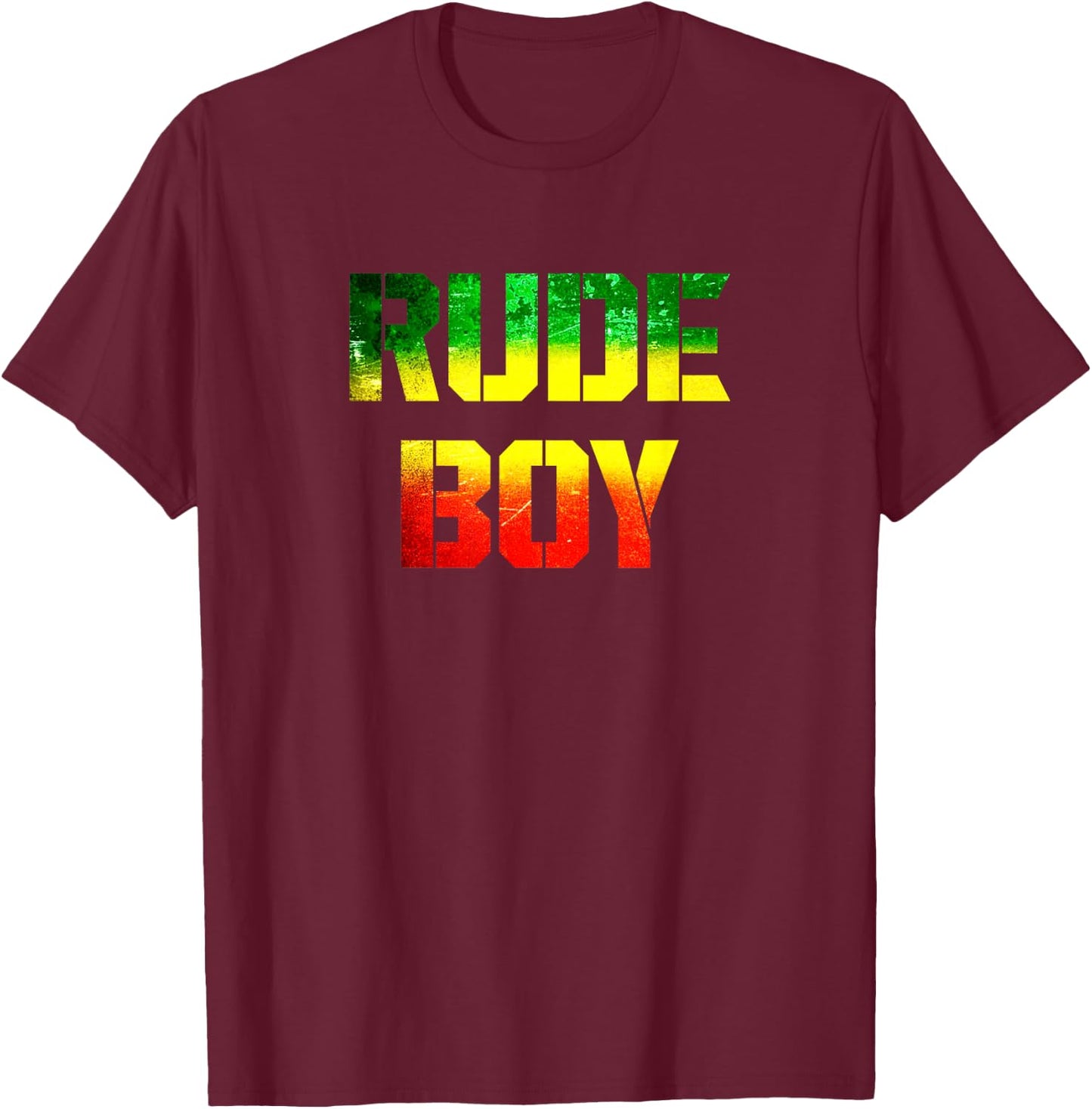 Rude Boy Rasta Roots Reggae Music Jamaican Roots T-Shirt - T-Shirt | Maroon