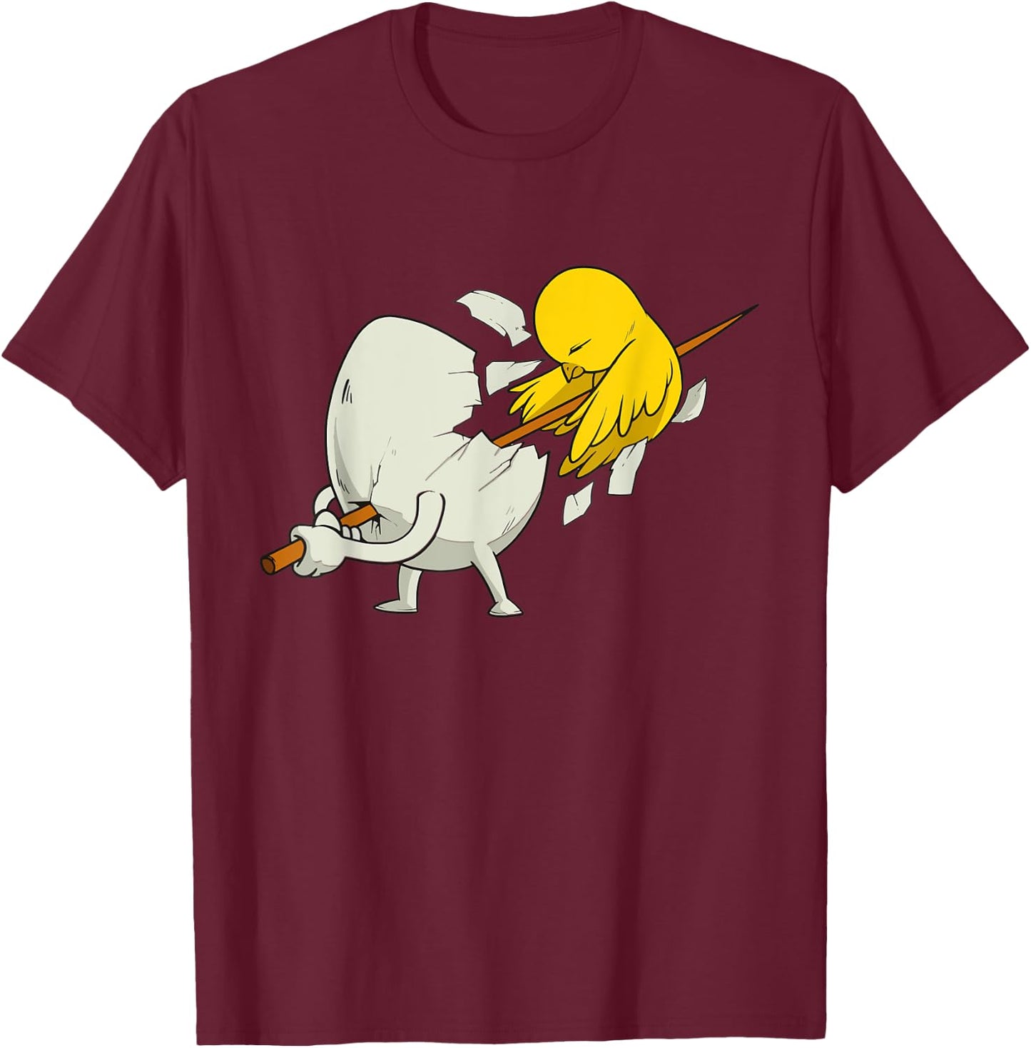 Bird And Eggs Breakfast Eggs T-Shirt - T-Shirt | Maroon