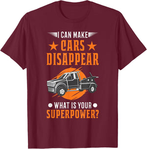 Towing service Super power Tow truck T-Shirt - T-Shirt | Maroon