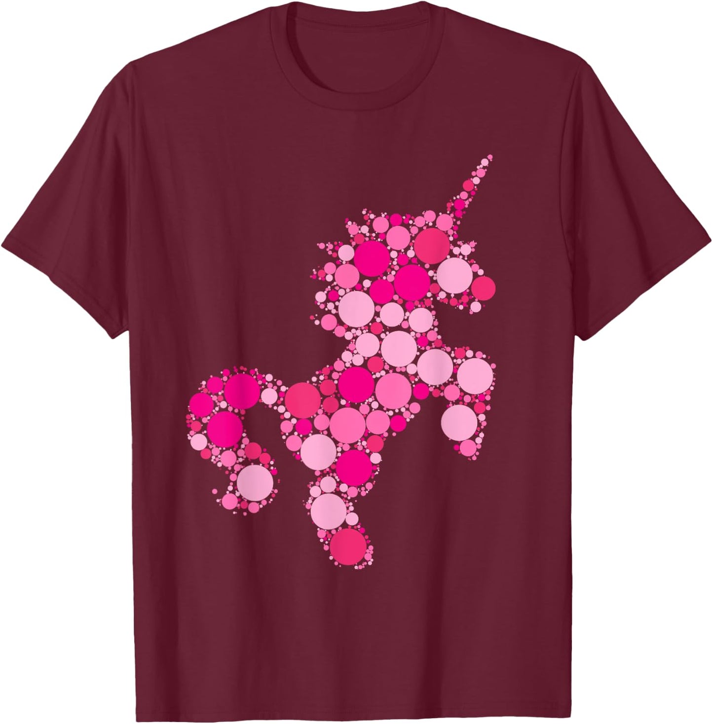 Pink Polka Dot Unicorn International Dot Day shirt Kids Girl T-Shirt - T-Shirt | Maroon