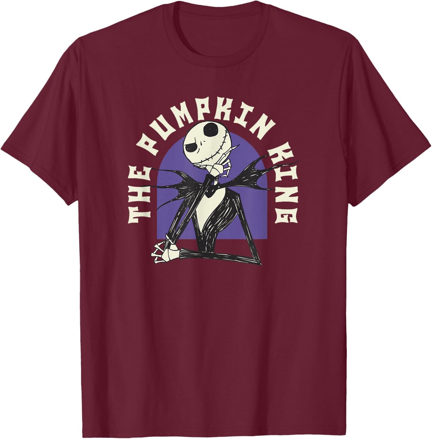Disney The Nightmare Before Christmas Jack The Pumpkin King T-Shirt - T-Shirt | Maroon