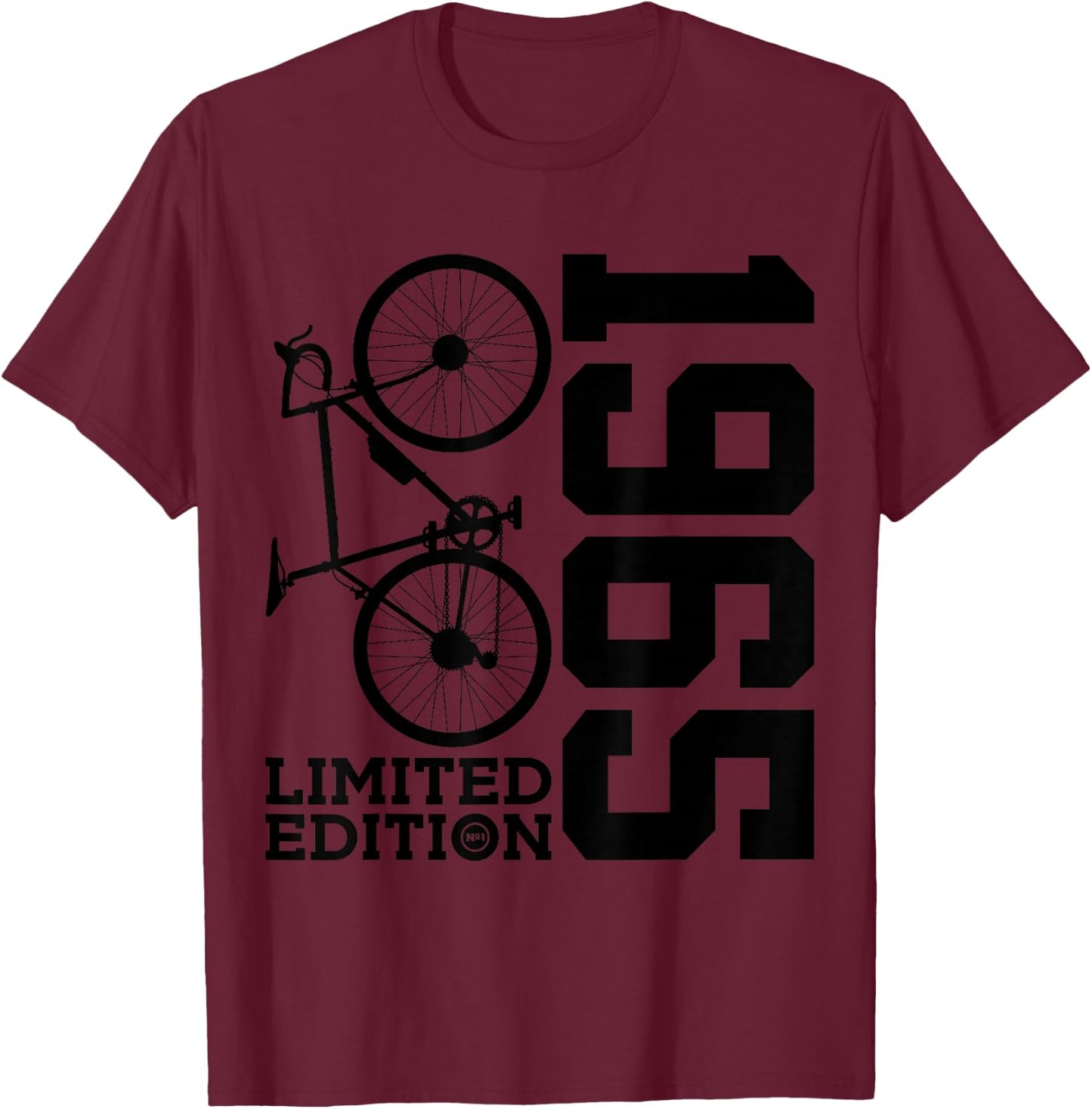 Cyclist 1965 Bike 61st Birthday Racing Bike T-Shirt - T-Shirt | Maroon