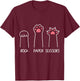 Rock Paper Scissors Hand Game Meme Animal Paw Cat T-Shirt - T-Shirt | Maroon