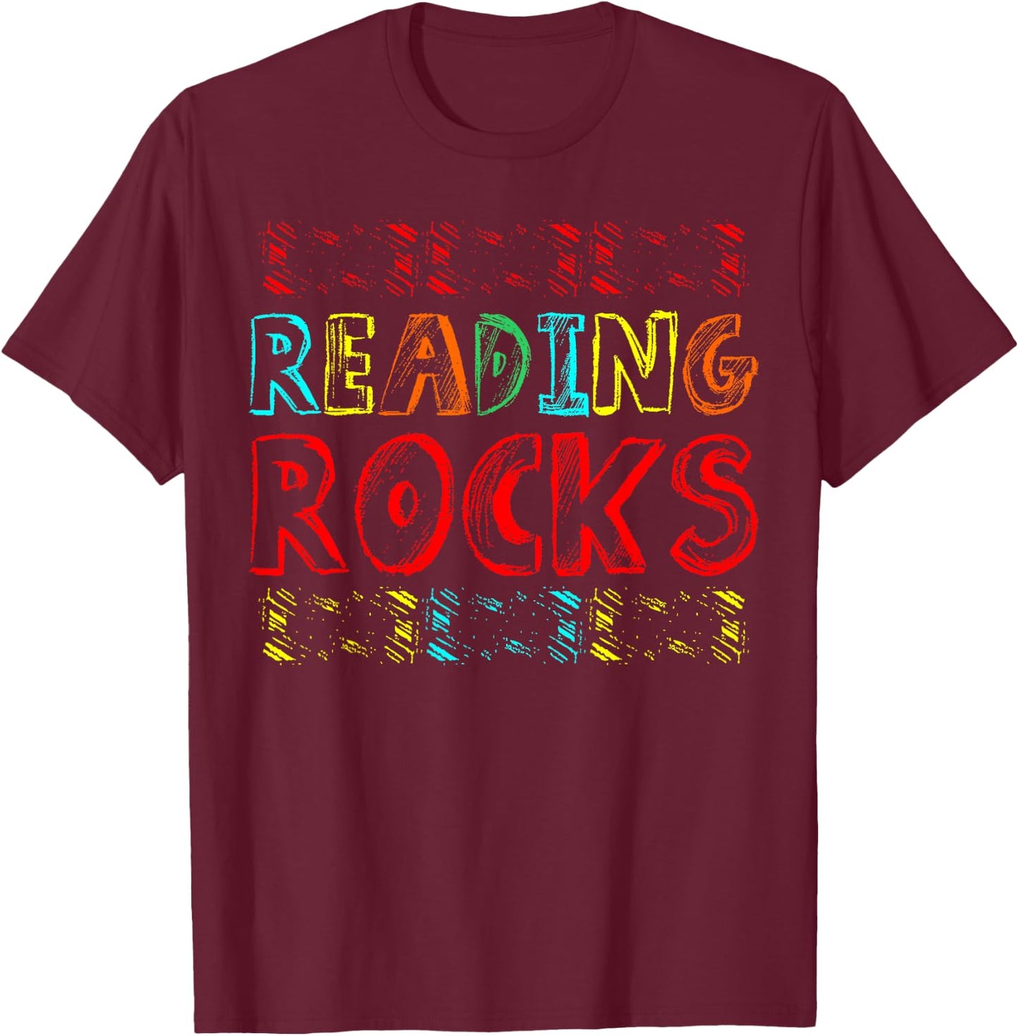 Reading Rocks Funny Book Reader and Bookworm Gifts T-Shirt - T-Shirt | Maroon