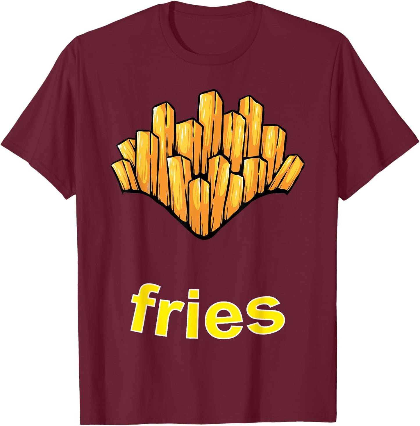 French Fries Costume French Fry Costume French Fry Matching T-Shirt - T-Shirt | Maroon