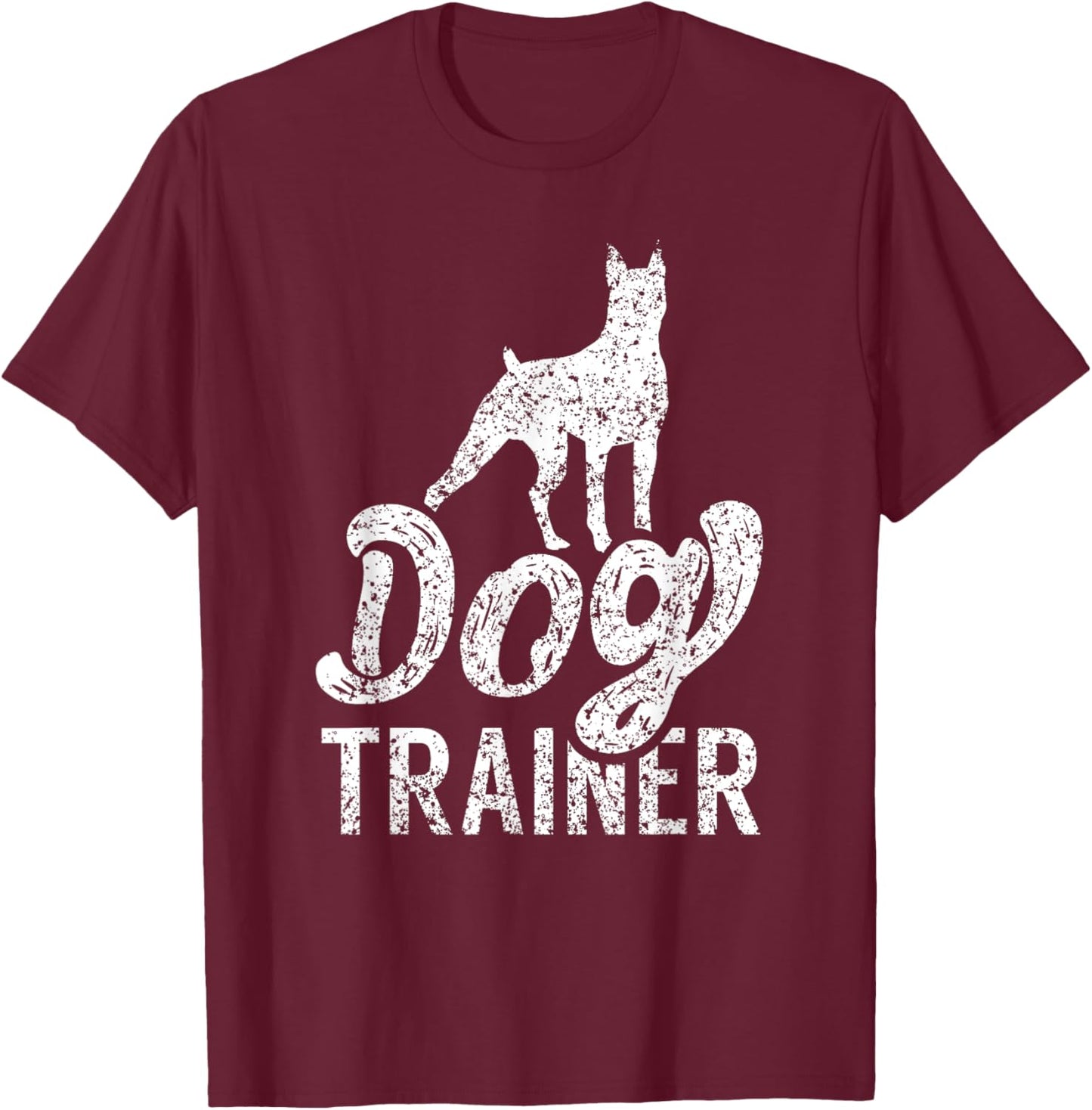 Dog Trainer Service Training Handler T-Shirt - T-Shirt | Maroon