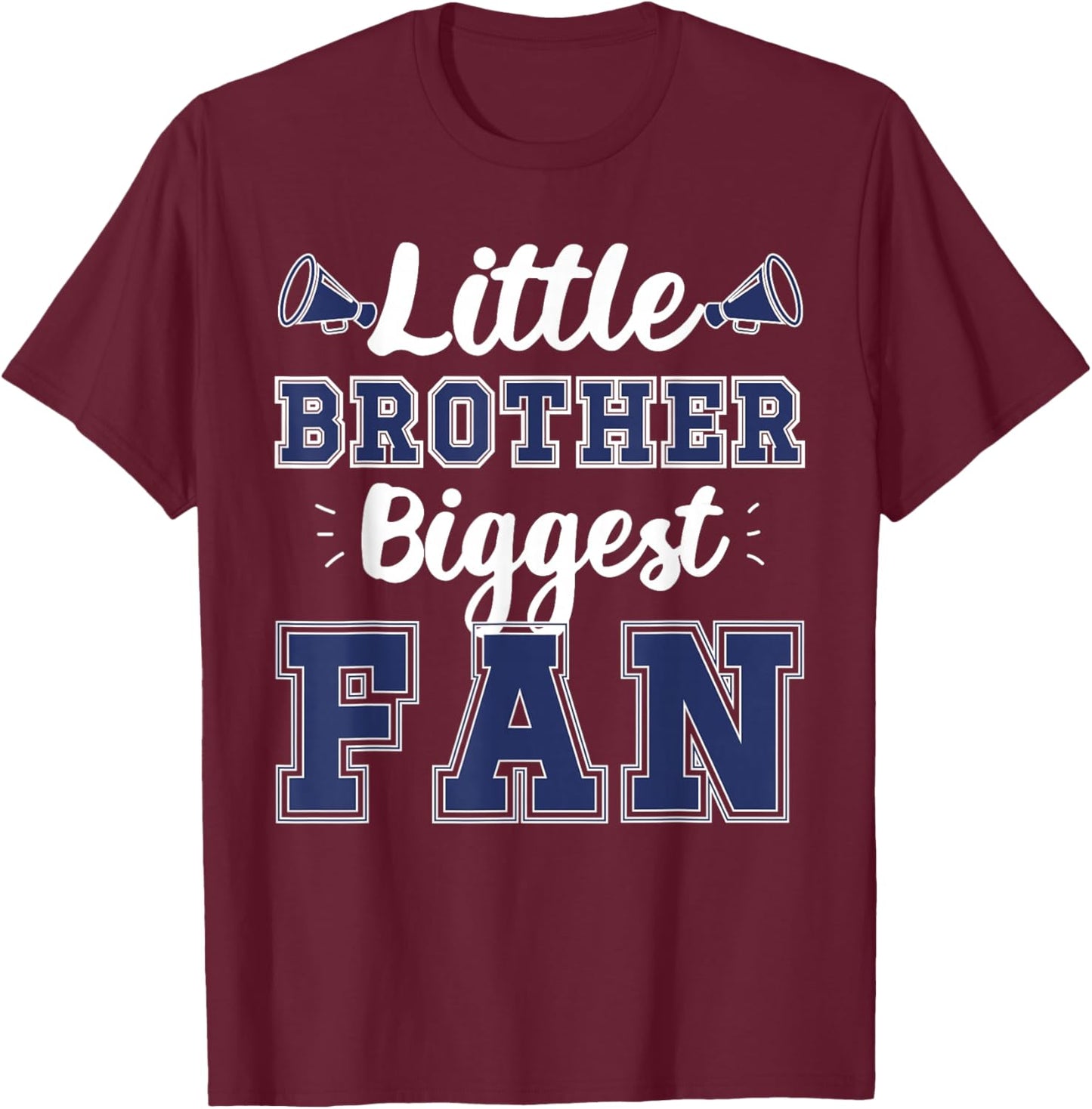 Biggest Fan Cheer Brother Of A Cheerleader Brother T-Shirt - T-Shirt | Maroon